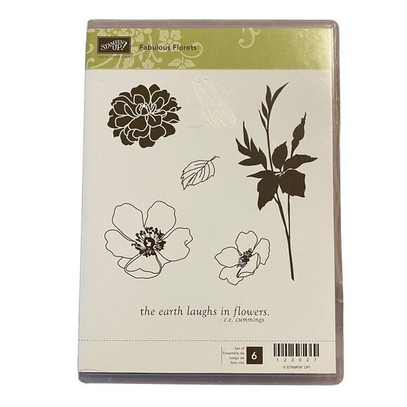 Stampin'up Silhouette Fabulous Florets Stamp‎ Set of 6 - Picture 2 of 4